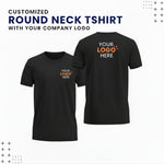 Customized Round Neck T-shirt 100% Cotton | Print with your LOGO | Huelabel.in