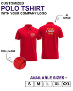 Customized Polo T-Shirt With Your Company Logo | Order Logo Printed Tees | HueLabel.in