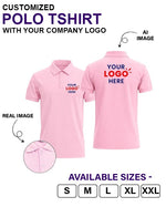 Customized Polo T-Shirt With Your Company Logo | Order Logo Printed Tees | HueLabel.in
