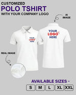 Customized Polo T-Shirt With Your Company Logo | Order Logo Printed Tees | HueLabel.in