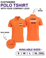 Customized Polo T-Shirt With Your Company Logo | Order Logo Printed Tees | HueLabel.in
