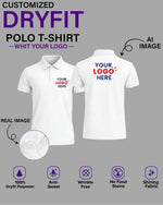 Customized DryFit Polo T-Shirt With Your Company Logo | Order Logo Printed Tees | HueLabel.in