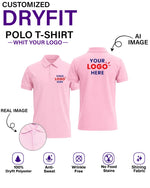 Customized DryFit Polo T-Shirt With Your Company Logo | Order Logo Printed Tees | HueLabel.in