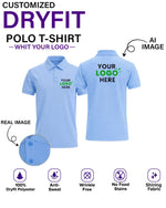 Customized DryFit Polo T-Shirt With Your Company Logo | Order Logo Printed Tees | HueLabel.in