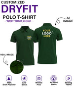 Customized DryFit Polo T-Shirt With Your Company Logo | Order Logo Printed Tees | HueLabel.in