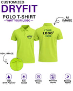 Customized DryFit Polo T-Shirt With Your Company Logo | Order Logo Printed Tees | HueLabel.in