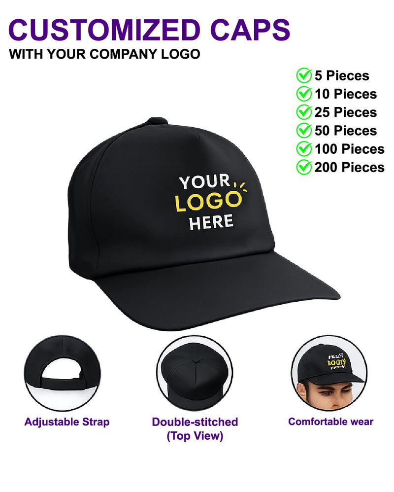 Customized Caps | Customized With Your Company Logo | HueLabel.in