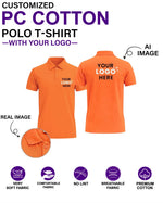 Customized PREMIUM COTTON Polo T-Shirt With Your Company Logo | Order Logo Printed Tees | HueLabel.in (Copy)