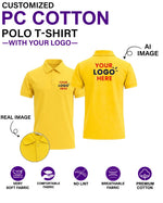 Customized PREMIUM COTTON Polo T-Shirt With Your Company Logo | Order Logo Printed Tees | HueLabel.in (Copy)