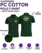 Customized PREMIUM COTTON Polo T-Shirt With Your Company Logo | Order Logo Printed Tees | HueLabel.in (Copy)