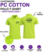 Customized PREMIUM COTTON Polo T-Shirt With Your Company Logo | Order Logo Printed Tees | HueLabel.in (Copy)