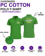 Customized PREMIUM COTTON Polo T-Shirt With Your Company Logo | Order Logo Printed Tees | HueLabel.in (Copy)
