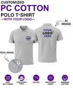 Customized PREMIUM COTTON Polo T-Shirt With Your Company Logo | Order Logo Printed Tees | HueLabel.in (Copy)