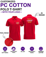 Customized PREMIUM COTTON Polo T-Shirt With Your Company Logo | Order Logo Printed Tees | HueLabel.in (Copy)