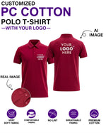 Customized PREMIUM COTTON Polo T-Shirt With Your Company Logo | Order Logo Printed Tees | HueLabel.in (Copy)
