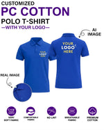Customized PREMIUM COTTON Polo T-Shirt With Your Company Logo | Order Logo Printed Tees | HueLabel.in (Copy)