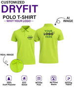 Customized DryFit Polo T-Shirts With Your Company Logo | Order Logo Printed Tees | HueLabel.in - HueLabel India