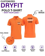 Customized DryFit Polo T-Shirts With Your Company Logo | Order Logo Printed Tees | HueLabel.in - HueLabel India