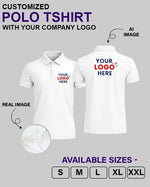 Customized Polo T-Shirt With Your Company Logo | Order Logo Printed Tees | HueLabel.in - HueLabel India