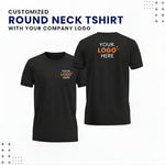 Customized Round Neck T-shirt 100% Cotton | Print with your LOGO | Huelabel.in - HueLabel India
