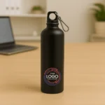 Customized Black Printed Sipper Flask Bottle