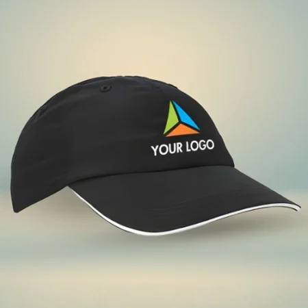 Custom Black Cap Printed with Logo